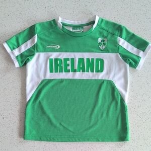 Ireland Kids Green and White Shirt
